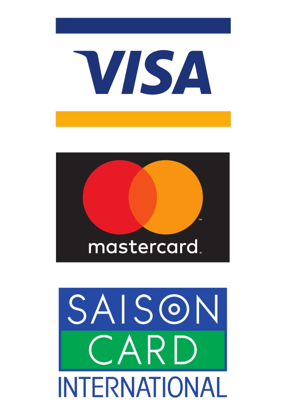 Visa、MasterCard、セゾンカード（JCB、American Express含む）